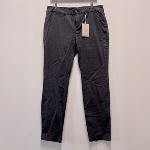 GARNET HILL black chinos organic cotton pants sz 10 New straight leg